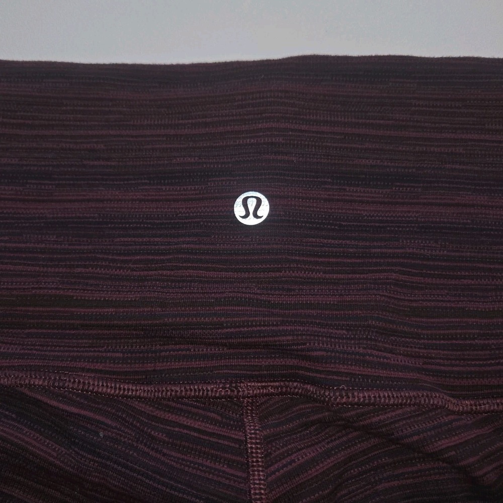 Lululemon High Times Pant 30" Cyber Red Bordeaux Drama Sz 6 Long Ankle Striped - Picture 5 of 9